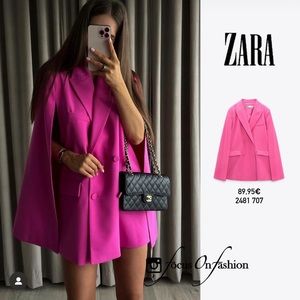 BNWT ZARA POCKET CAPE BLAZER